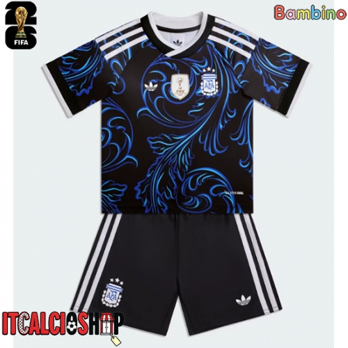 Argentina Seconda Maglia Bambino Mondiali 2026 Manica Corta (+ Pantaloni corti)